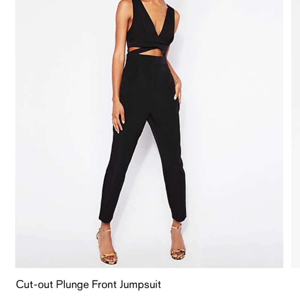 Cut out, all black jumpsuit